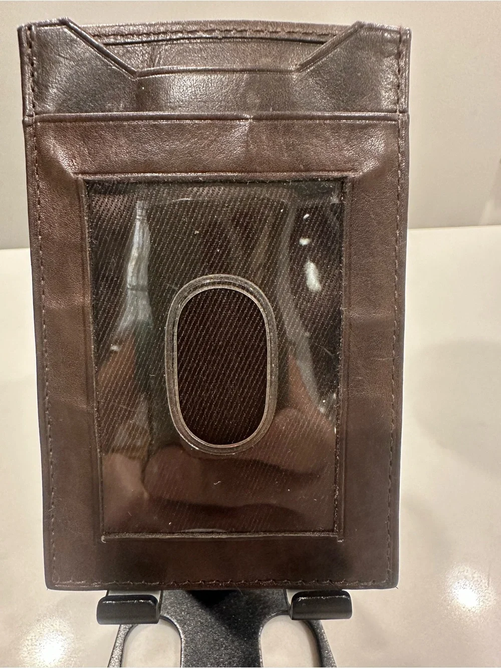 Wilsons Leather Brown ID Card Holder Wallet